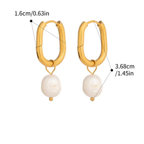 Brinco de Ouro 18k Feminino Argola com Pérola