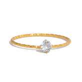 Anel Feminino Delicado Banhado a Ouro com Zircônia