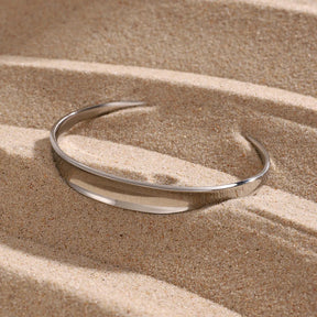 Youthway-Pulseira de Abertura em Aço Inoxidável Brilhante para Mulheres, Pulseira Minimalista, Jóias Personalizadas, Impermeável, Tendência