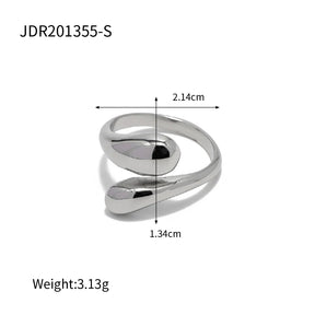 Anel de Ouro 18k Feminino Ajustável Elegante