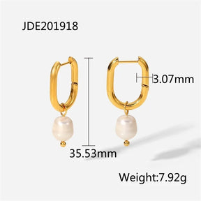 Brinco de Ouro Feminino Pérola Elegante